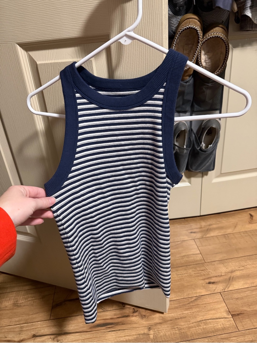 Navy & White Striped aerie Tank Top